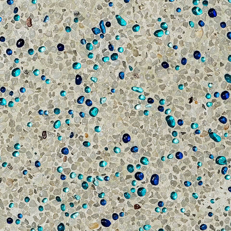 Kirra Blue Glass Pebble Product Swatch