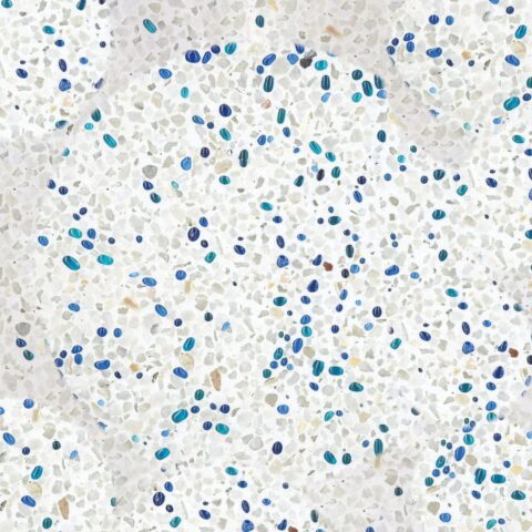 Kirra Blue Glass Pebble Product Swatch